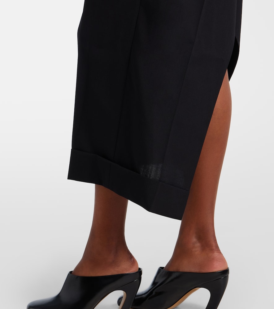 Pleated midi skirt