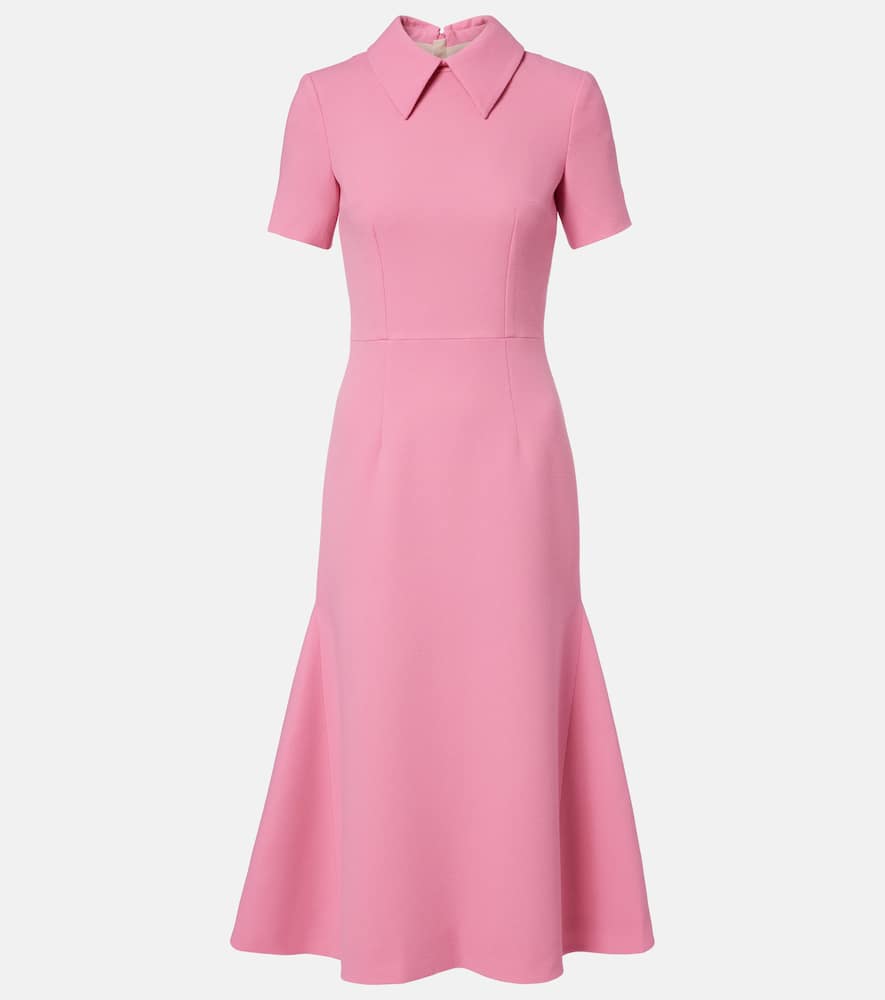 Eman wool crêpe midi dress