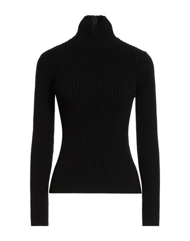 Woman Turtleneck Black Size L Wool, Cashmere, Polyamide, Elastane