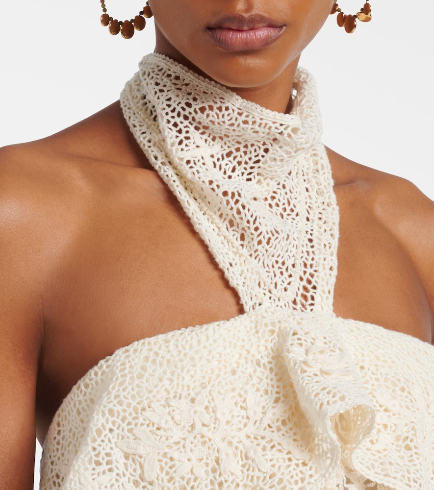 Dunvel crochet halterneck crop top