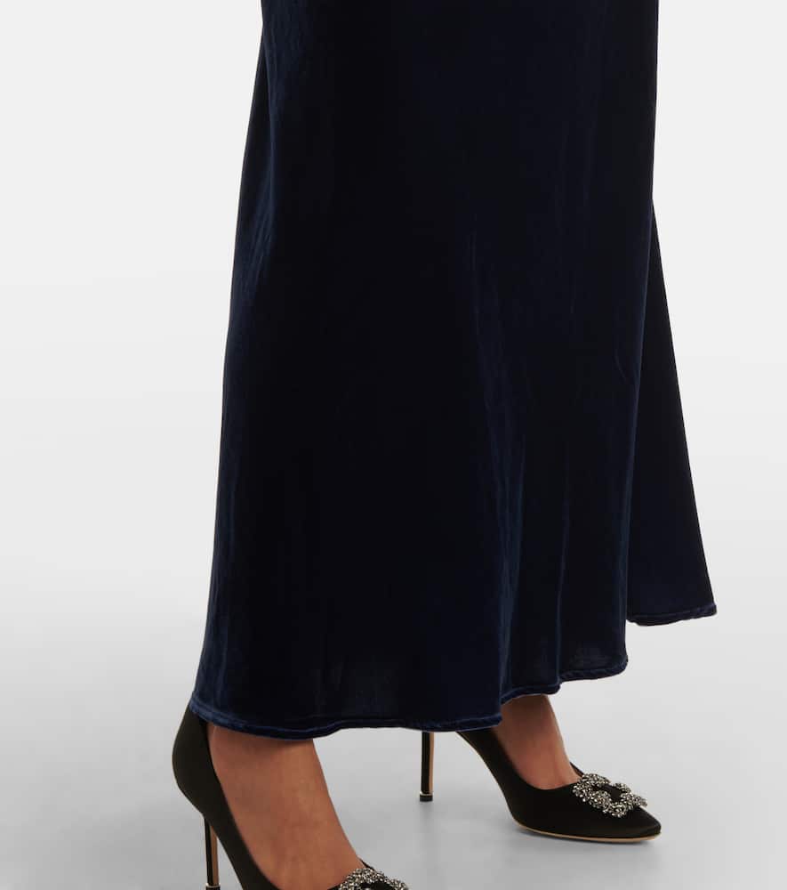 Alberta velvet slip dress