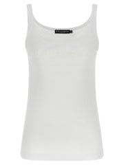 Ribbed Cotton Tank Top — White