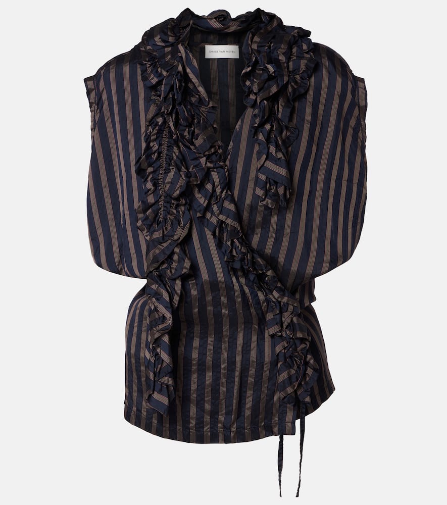 Ruffled striped top