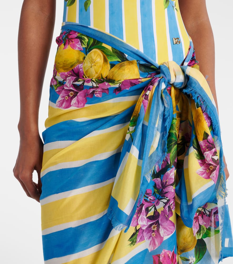 Floral cotton cover-up
