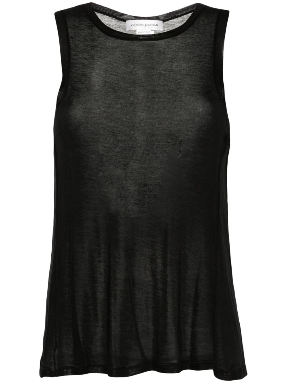 Mélange lyocell tank top - Black