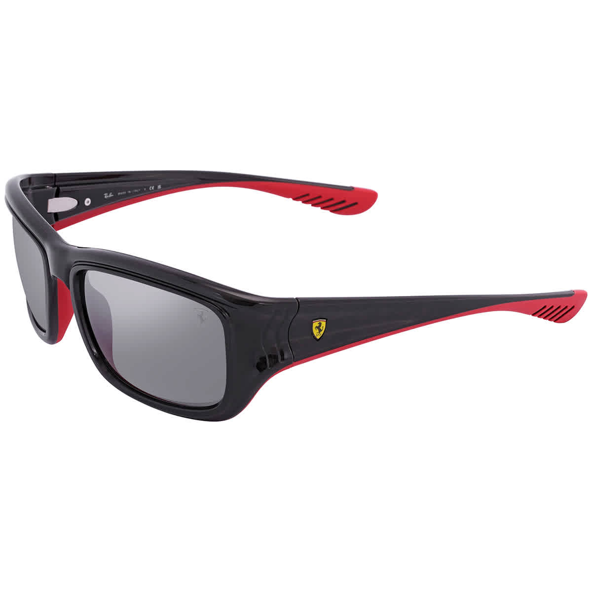 Scuderia Ferrari Silver Mirrored Square Mens Sunglasses RB4405M F6016G