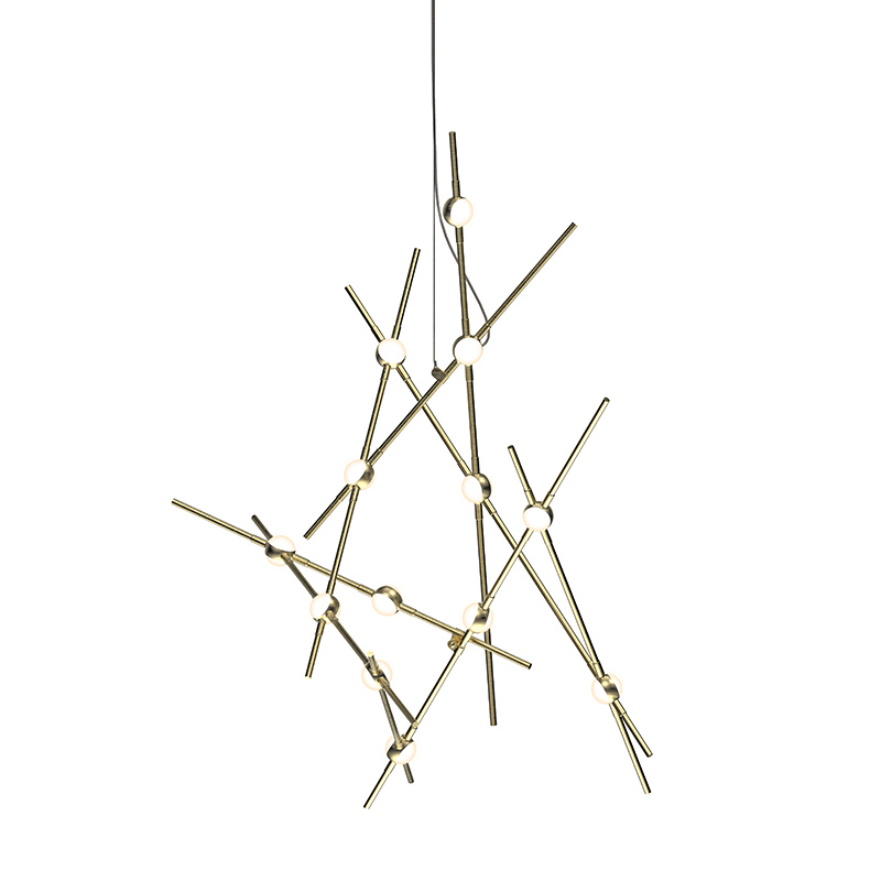 Satin Brass LED Lantern from the Constellation Collection