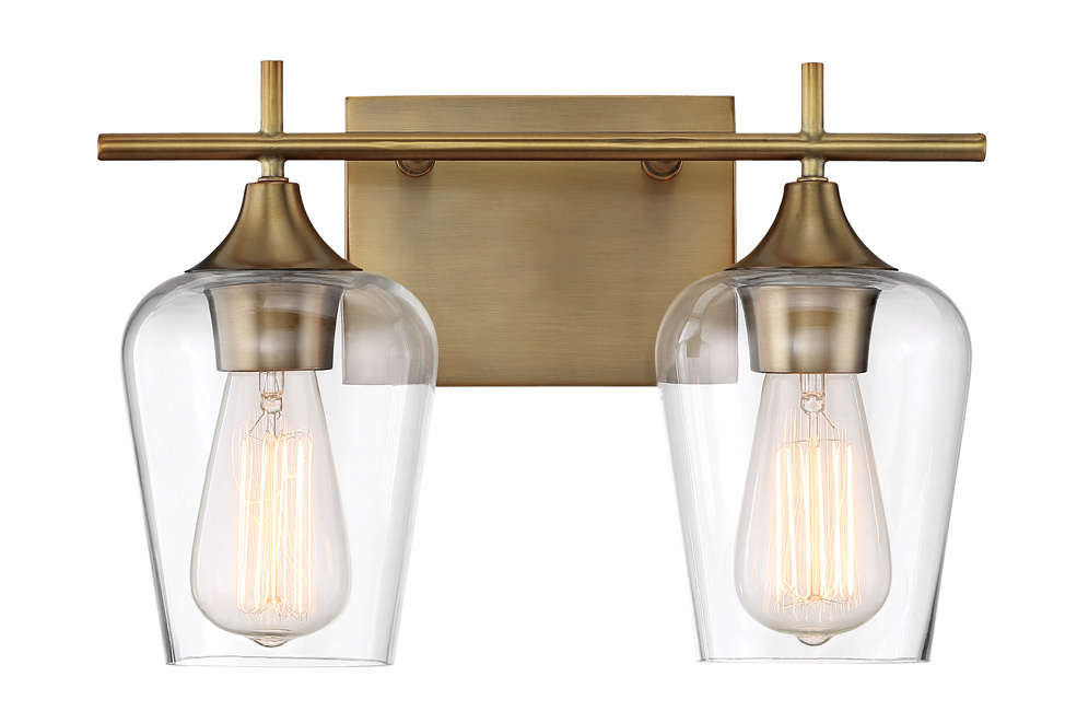 Savoy House Octave 2-Light Bathroom Vanity Light in Warm Bras