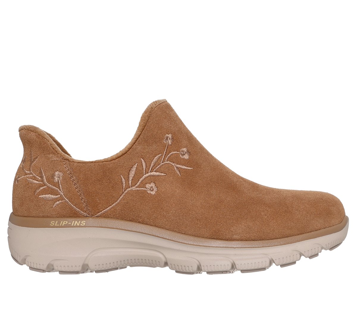 Skechers Women's Slip-ins Relaxed Fit: Easy Going - Floral Moment Boots in Chestnut, 2 Wide