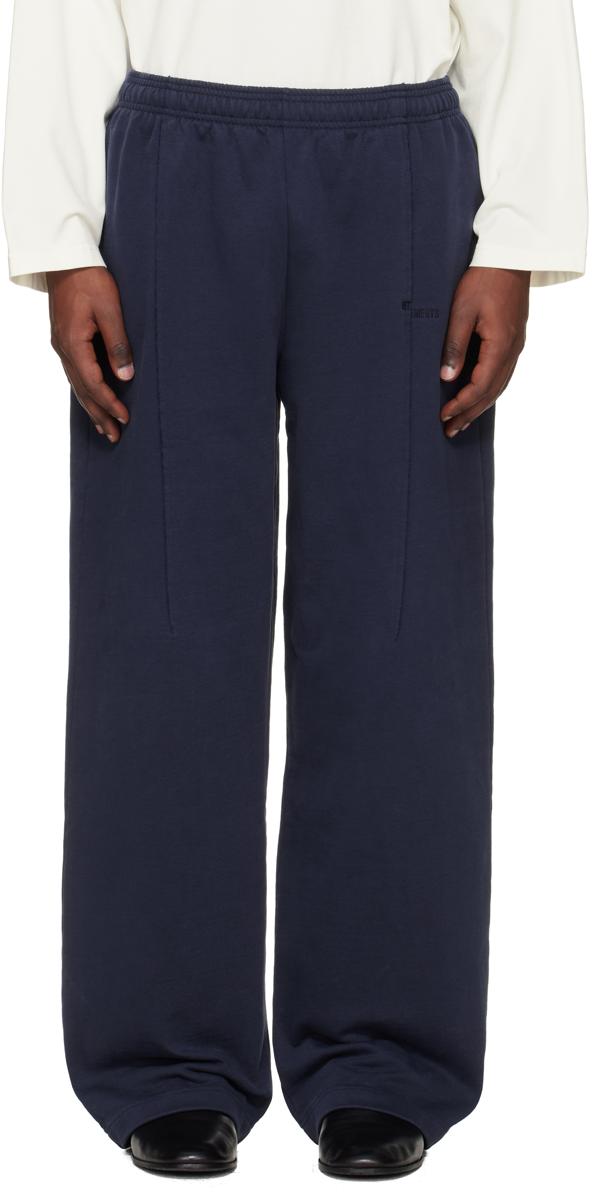 Navy Cut Sweatpants