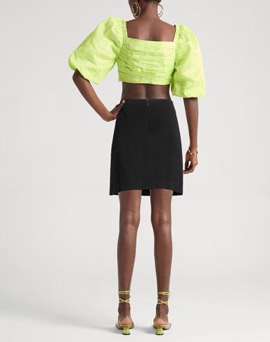 Woman Mini skirt Black Size 10 Polyester, Viscose, Elastane
