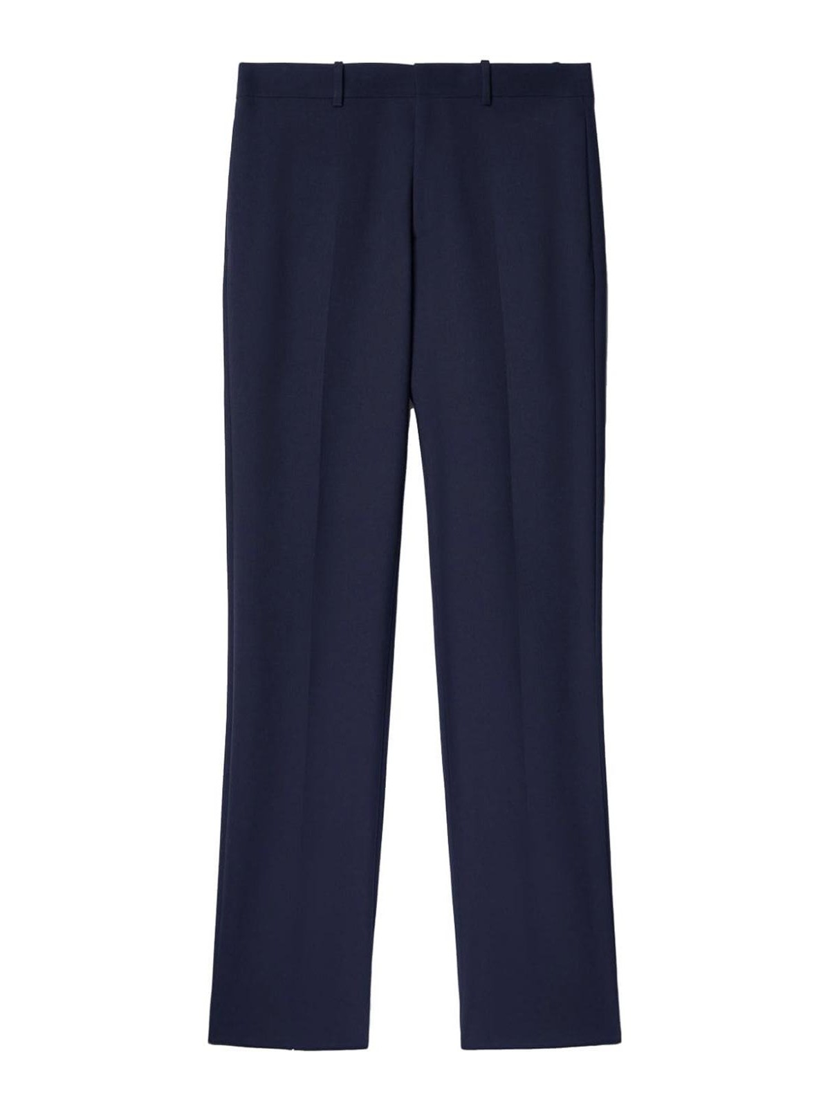 Wool blend slim fit trousers
