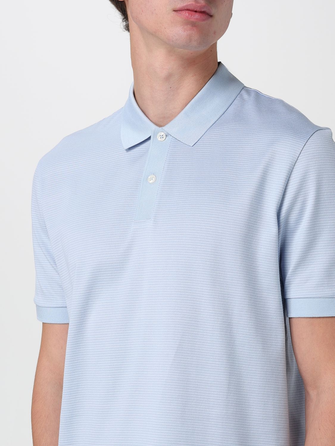 Polo Shirt BOSS Men color Sky Blue
