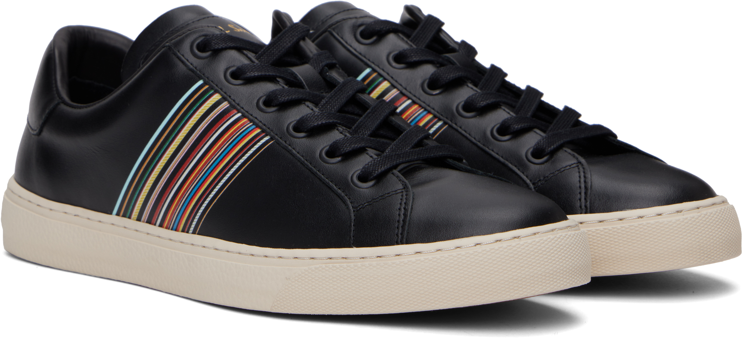 Paul Smith Black Leather Hansen Sneakers