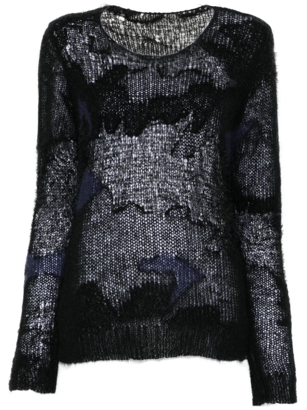 Camouflage-pattern sweater - Black