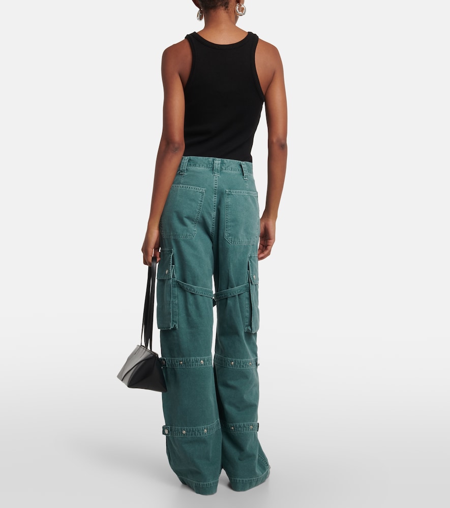 Vivian Strap high-rise wide-leg jeans