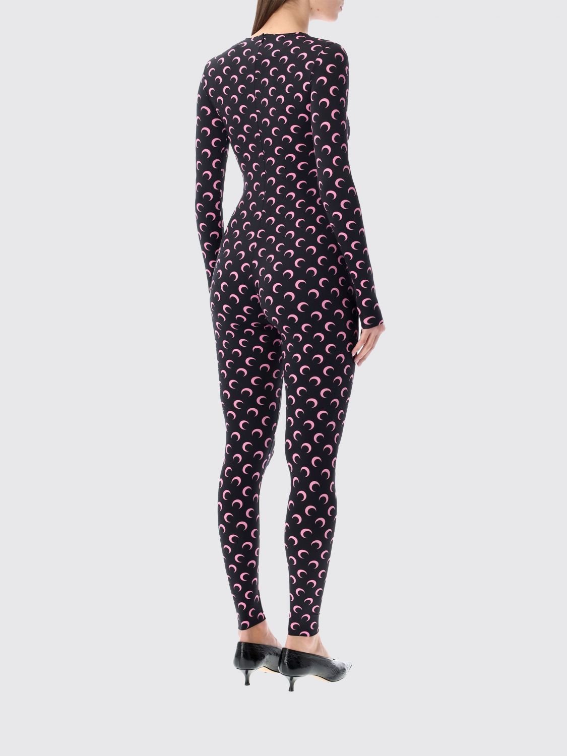 Moonogram-pattern jumpsuit - Purple