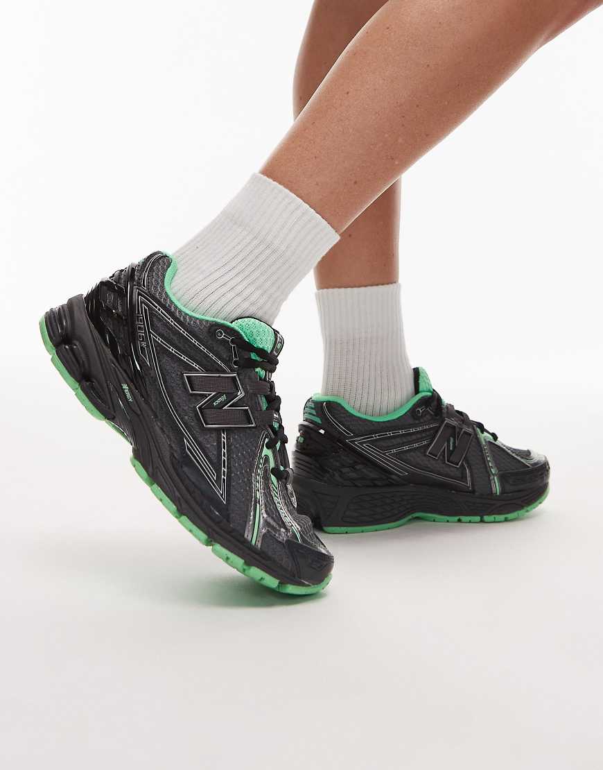 1906r trainers in black and green