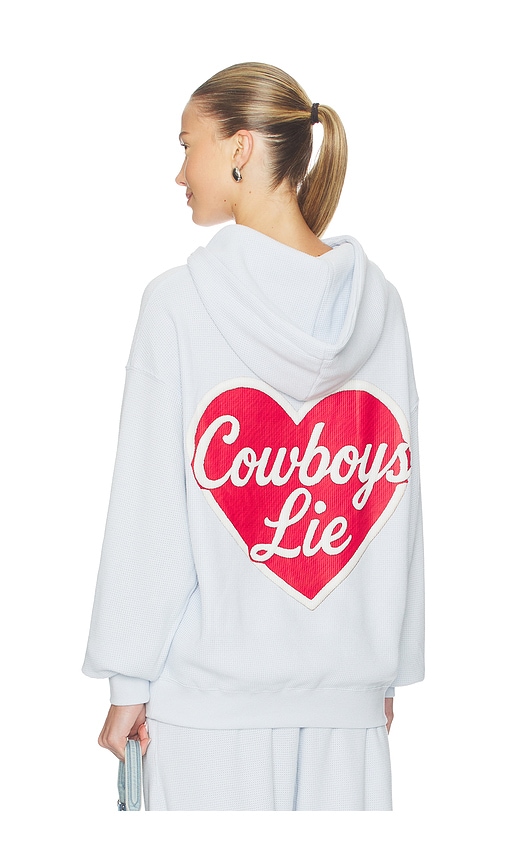 Boys Lie HOODIE COWBOYS LIE TERRY NATURAL RACER in Baby Blue. Größe XS/S. Also in M/L