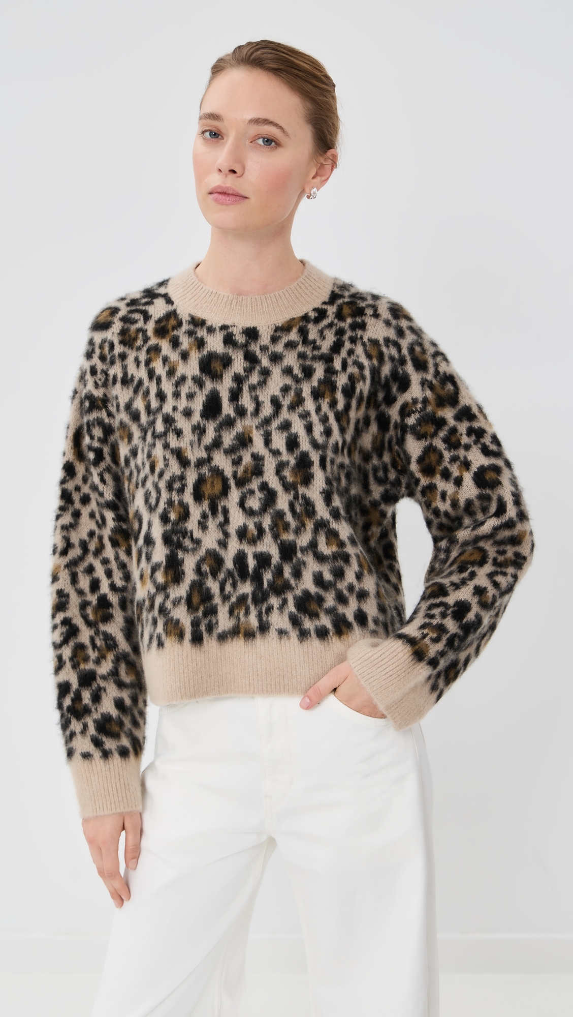 Zamira Sweater Jute Leopard