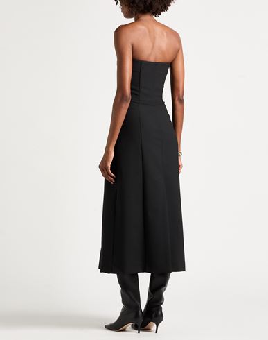 Woman Midi dress Black Size 2 Polyester, Virgin Wool, Elastane