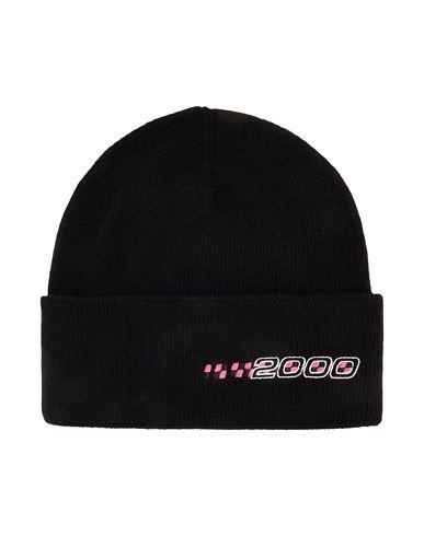 2000 Embroidered Recycled Wool Beanie Hat Black Size ONESIZE Recycled wool