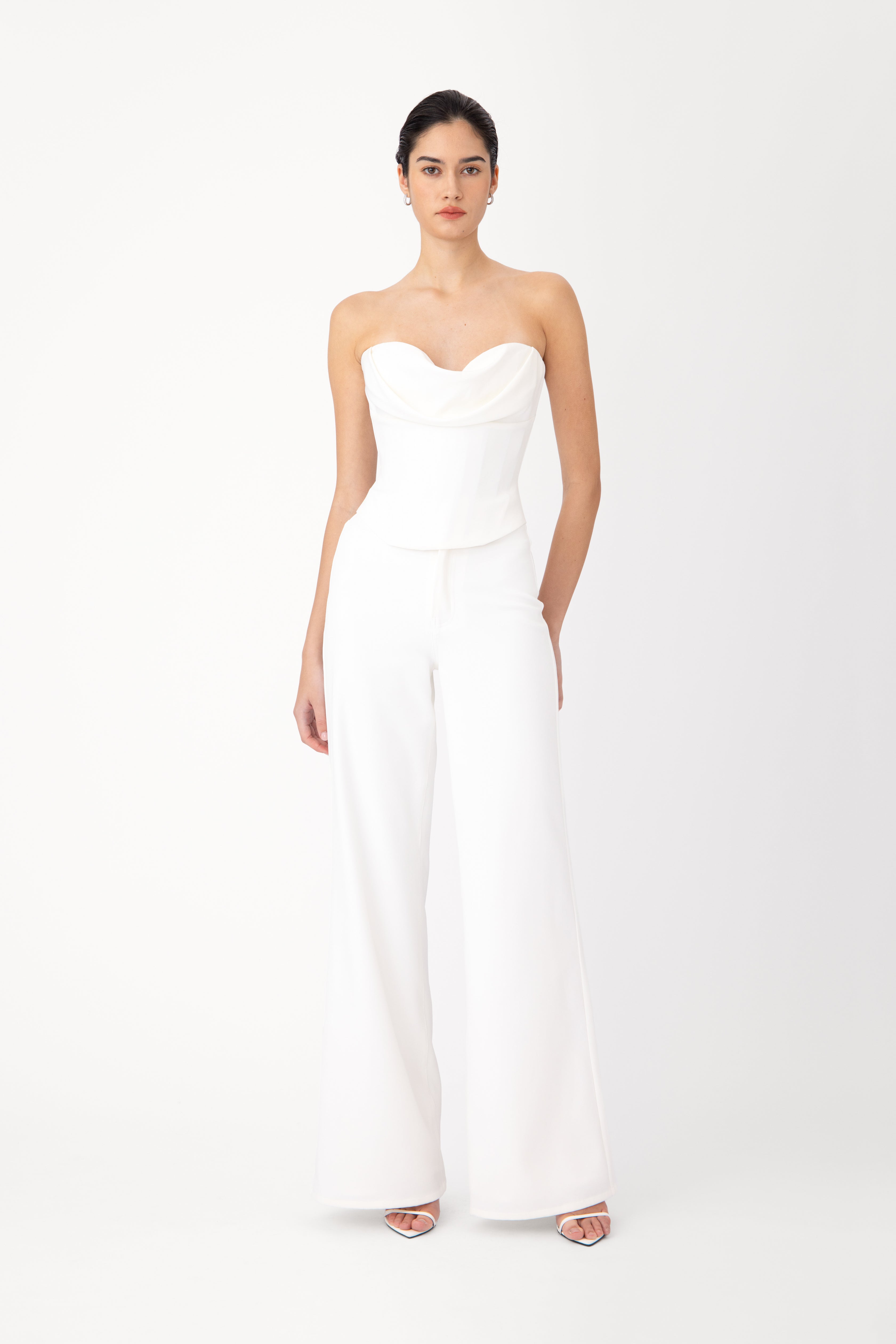Lin Crepe Corset Top