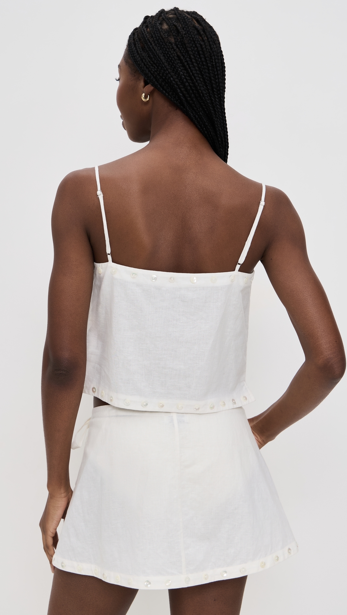 Kirra Linen Tank Ivory