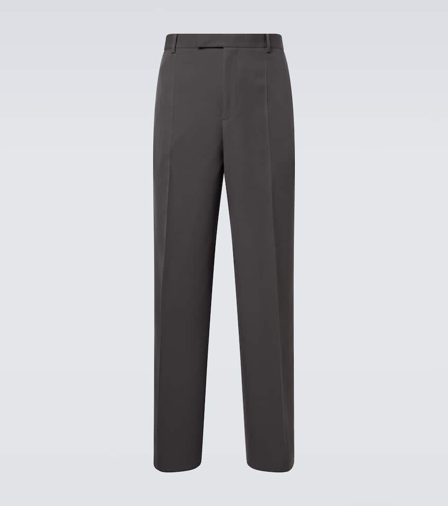 Wool wide-leg pants