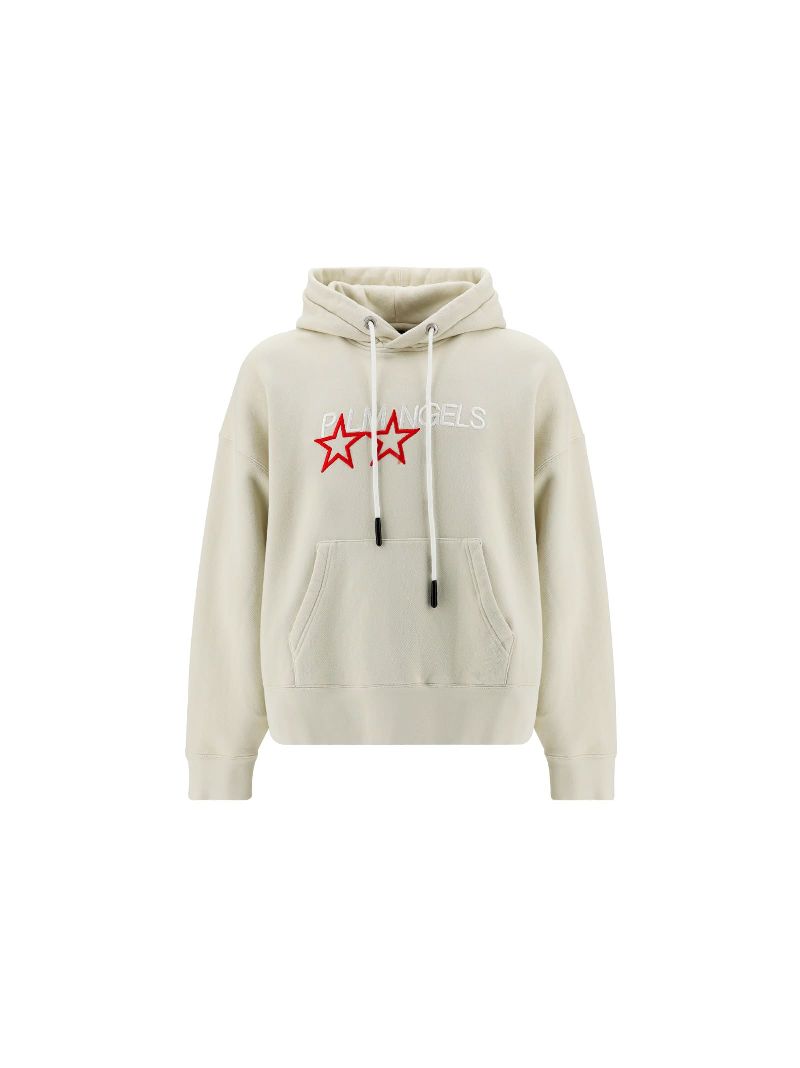 Logo-embroidered cotton hoodie - Neutrals