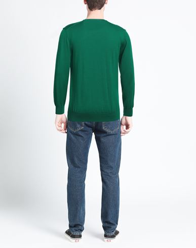 Man Sweater Green Size XL Merino Wool