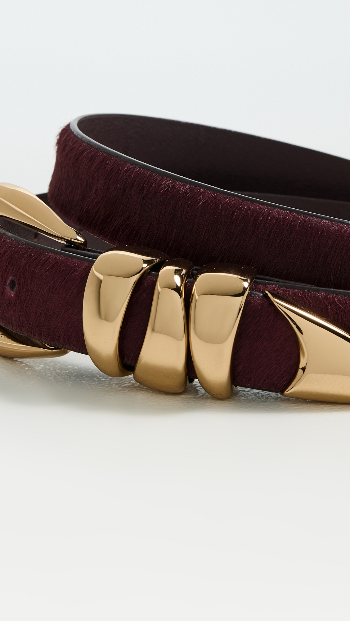 Triple Metal Keeper Belt Cabernet Haircalf