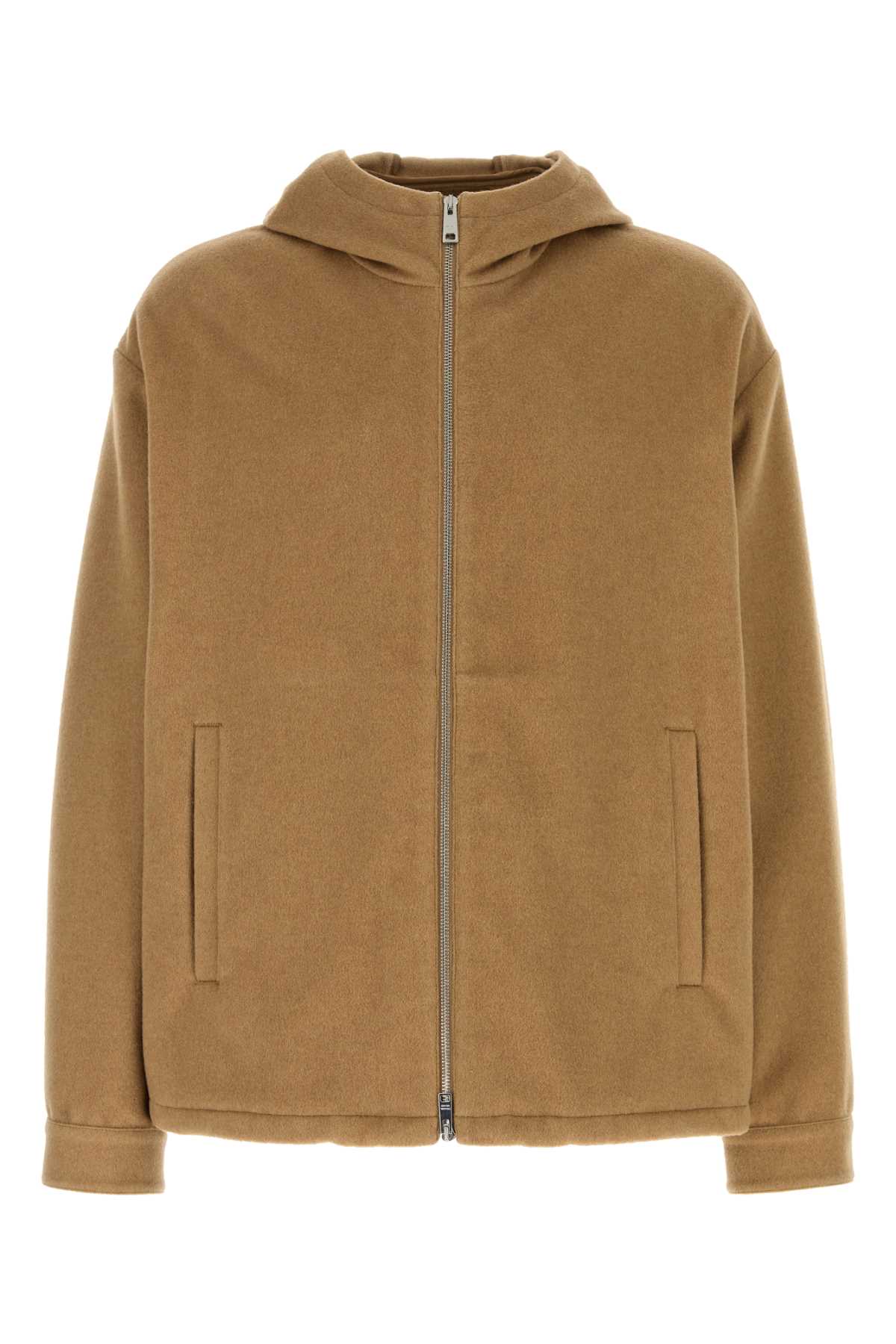 Wool Hooded Jacket — Beige