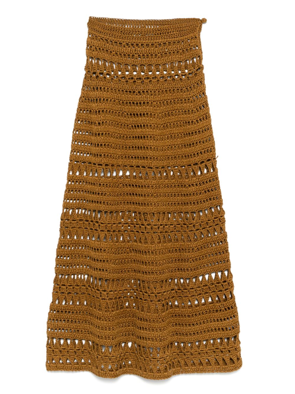 Crochet midi skirt - Brown