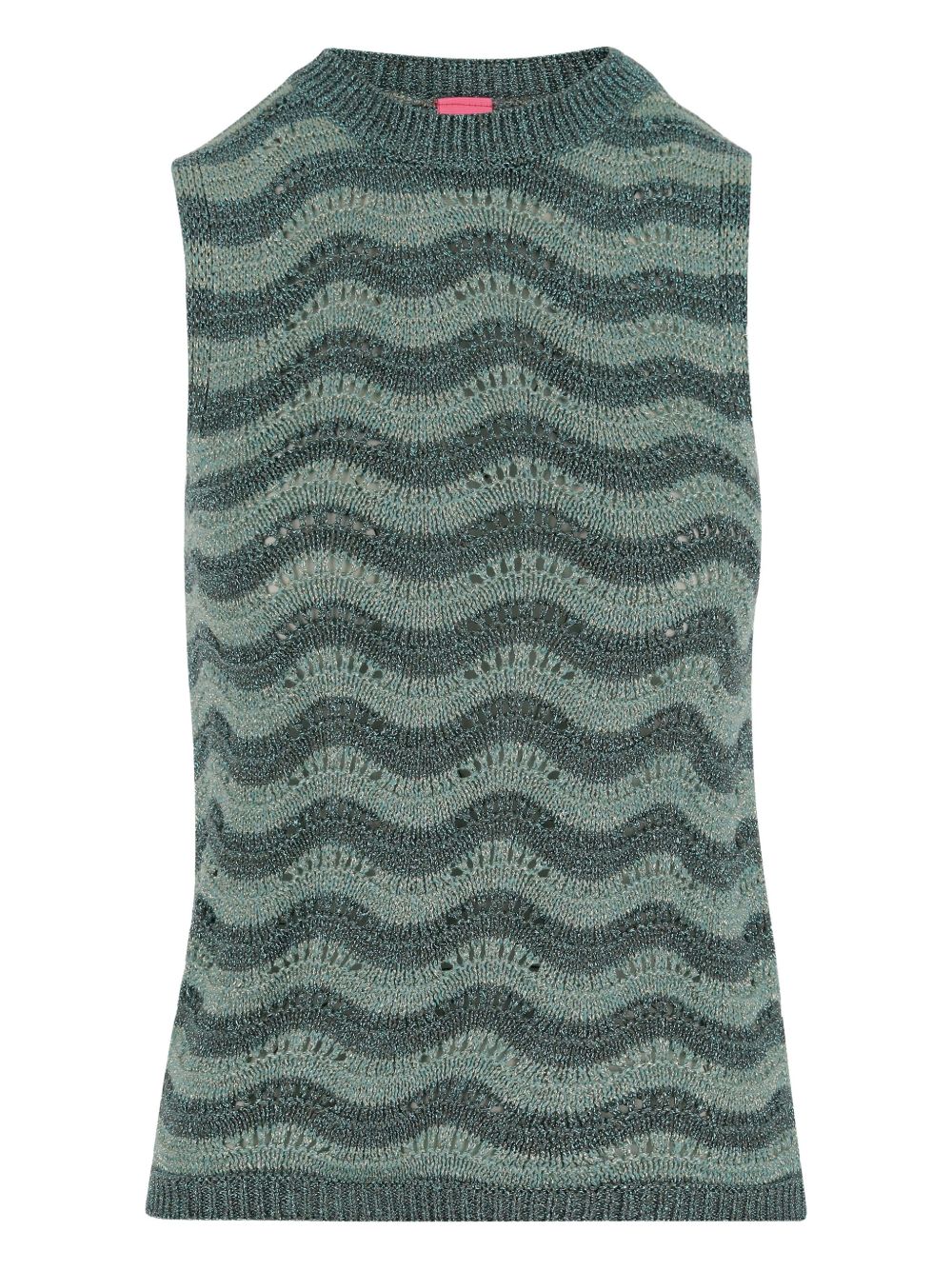 MARKET metallic-threading tank top - Green