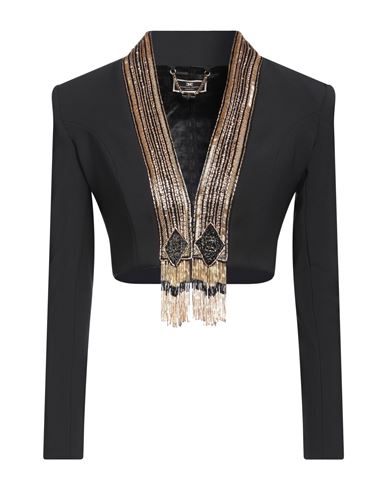Woman Jacket Black Size 4 Polyester, Elastane, Polyamide, Glass, Plastic