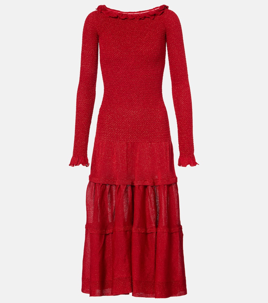 Polly off-shoulder jersey maxi dress