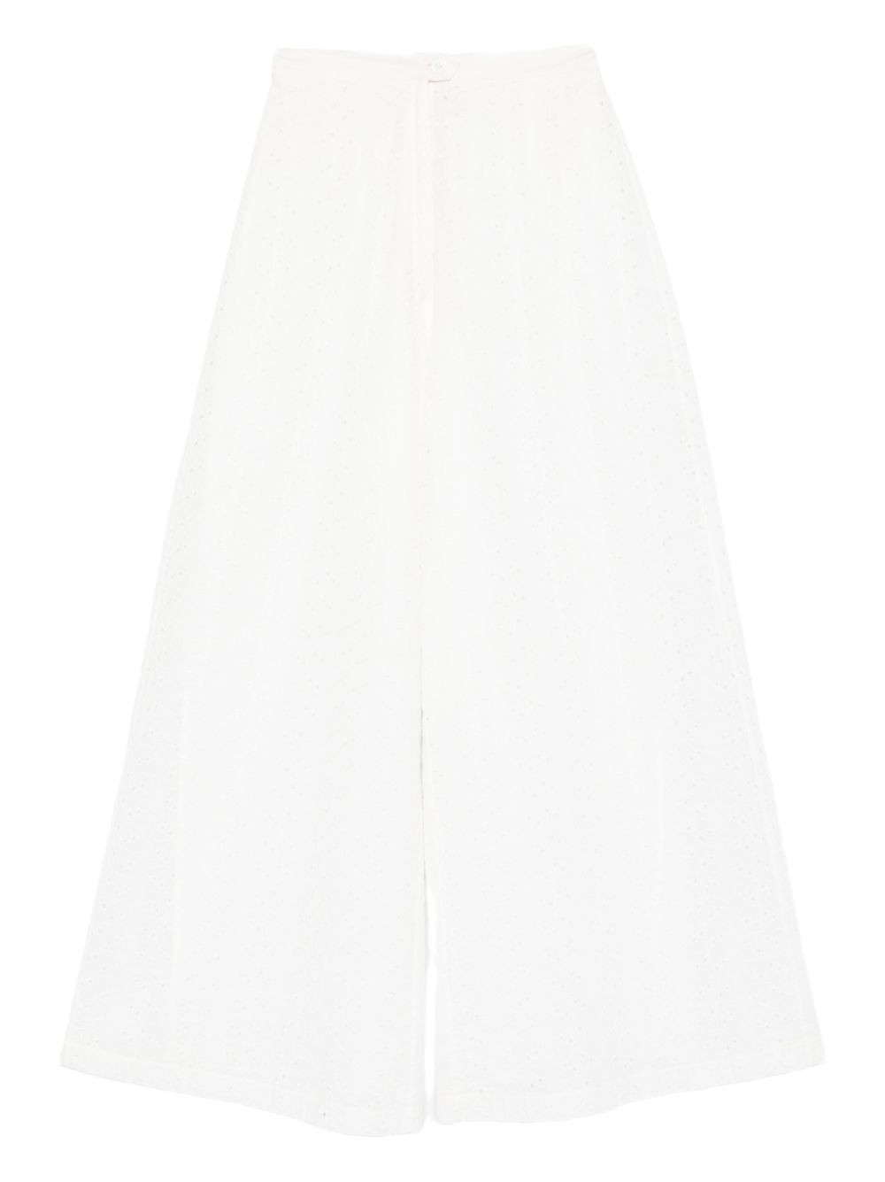 Embroidered cotton trousers