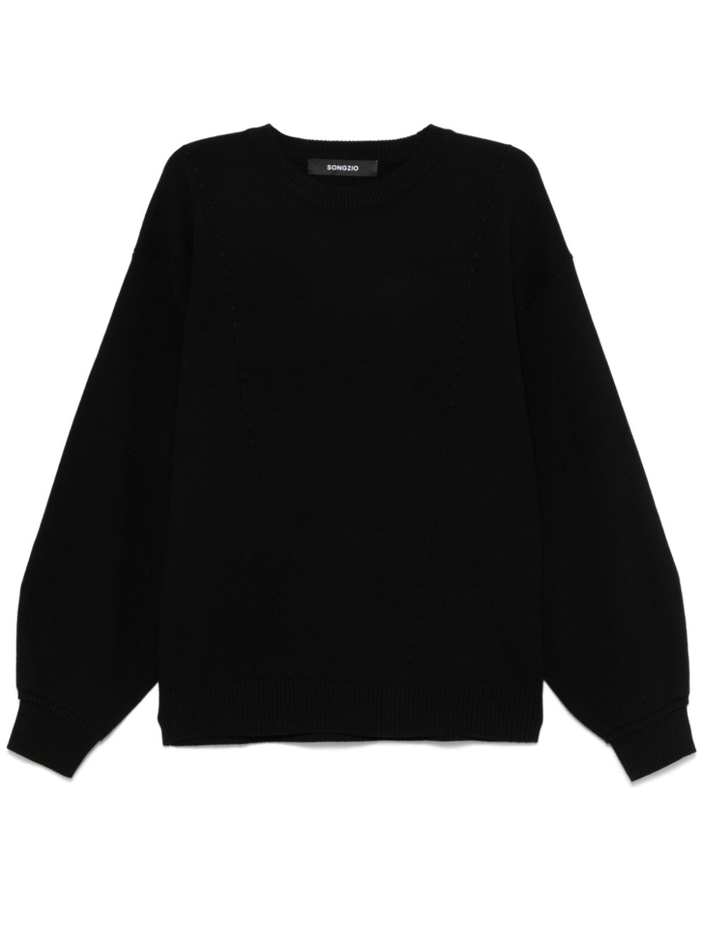 Plated sweater - Black