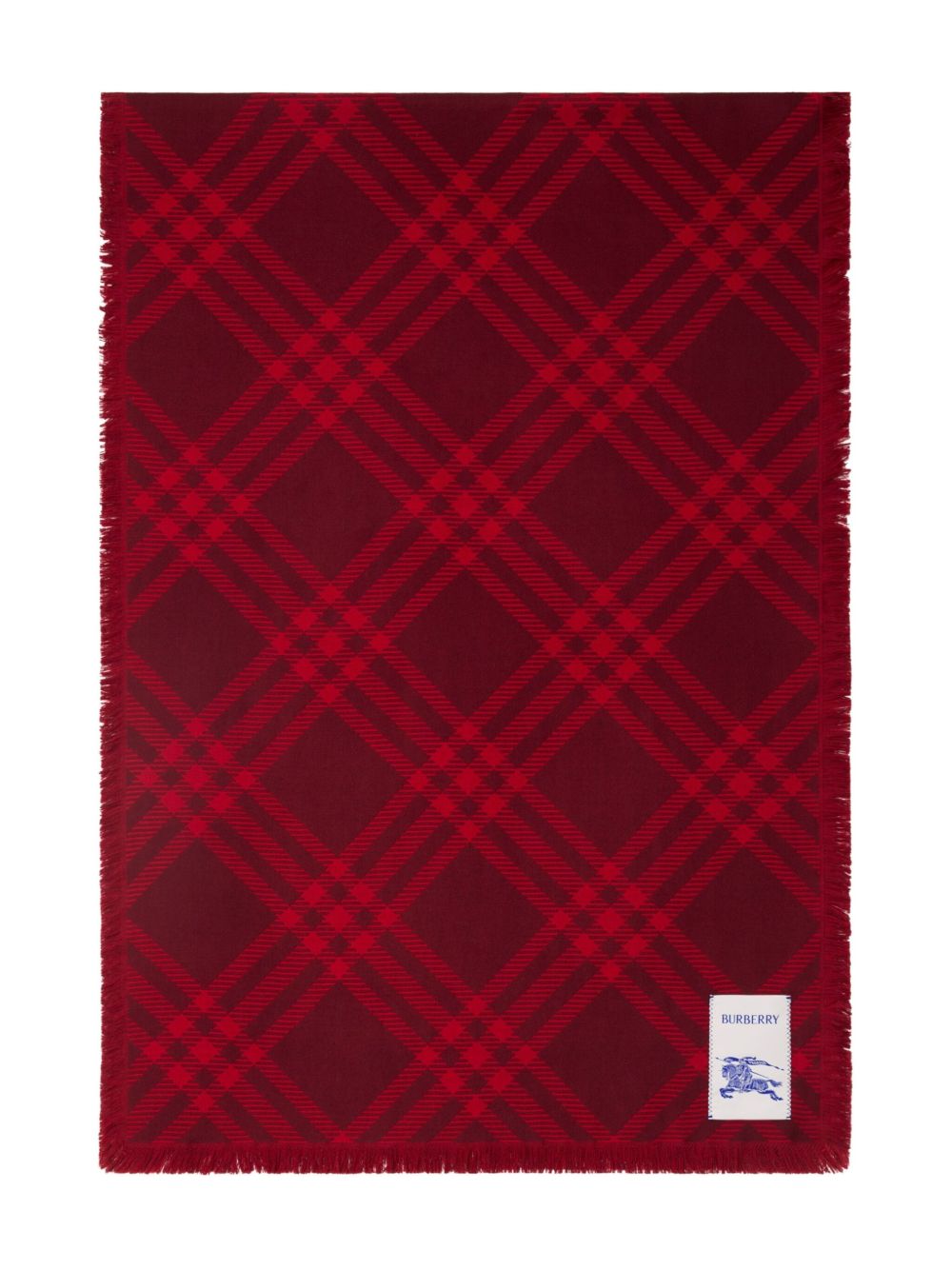 Burberry checked scarf - Red