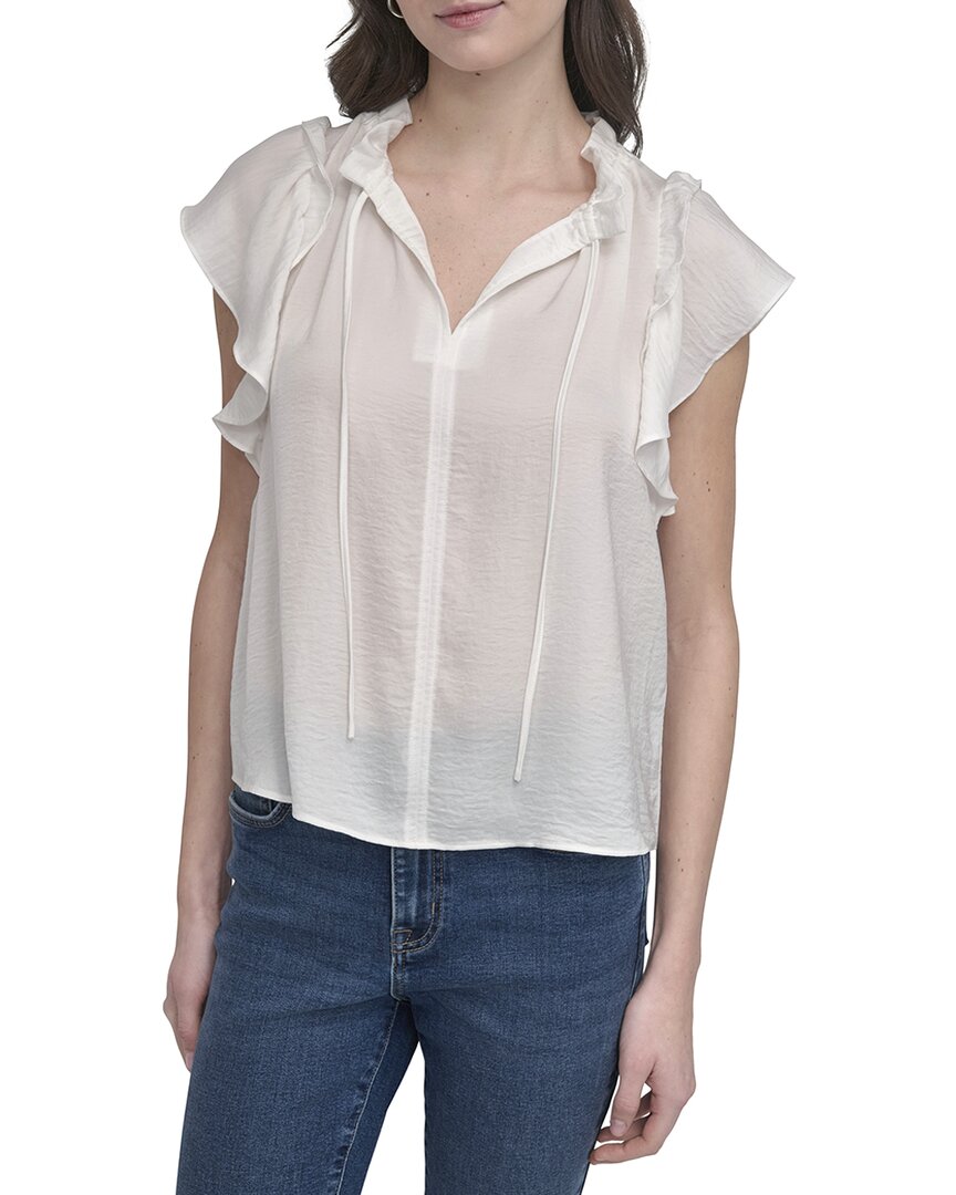Ruffle Neck Top