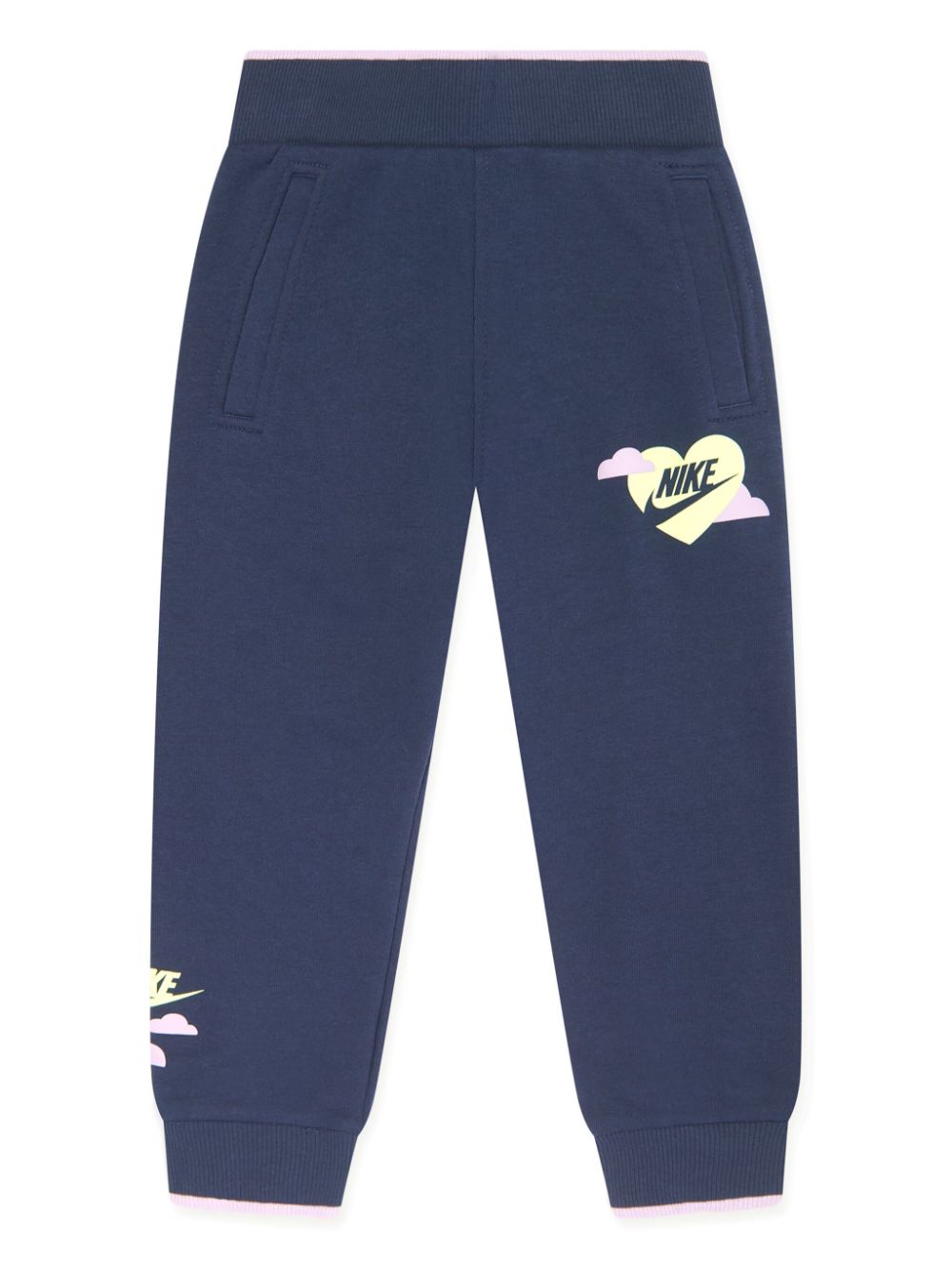 Swoosh logo-print track pants - Blue