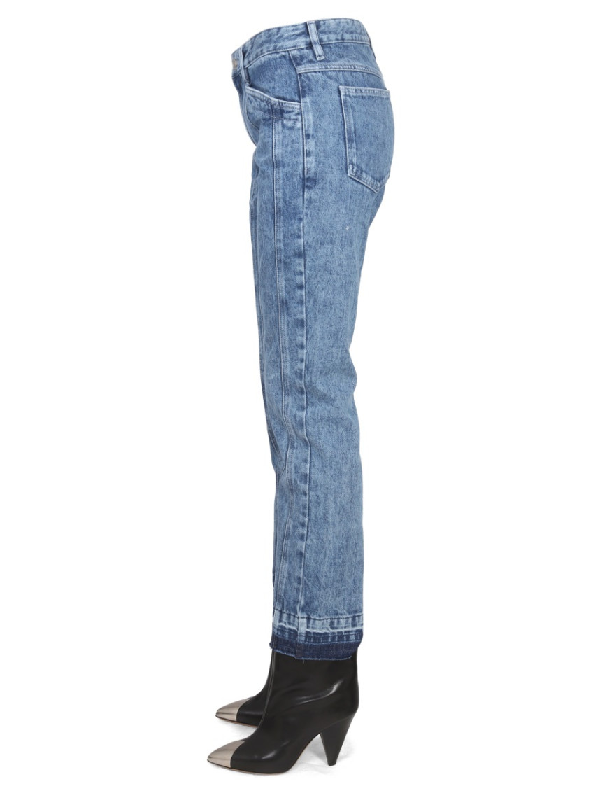 Denim Tapered High Rise Jeans