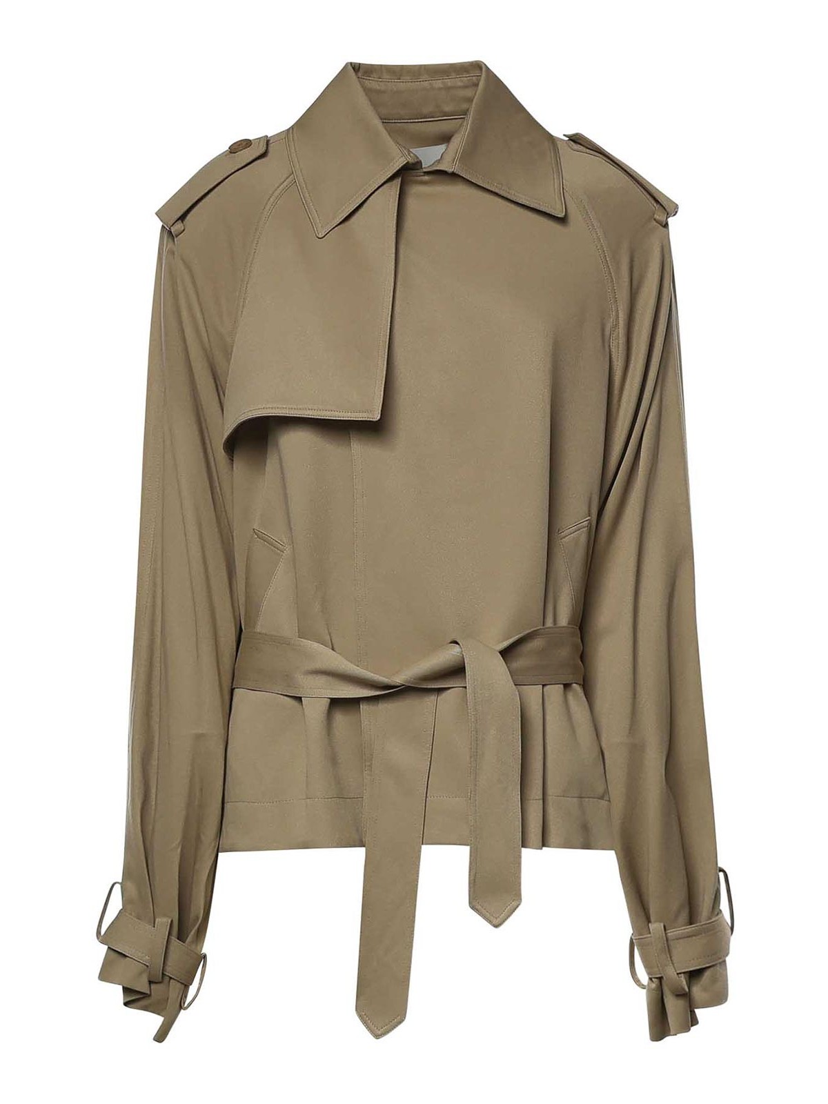 Elva Cropped Viscose Trench Coat