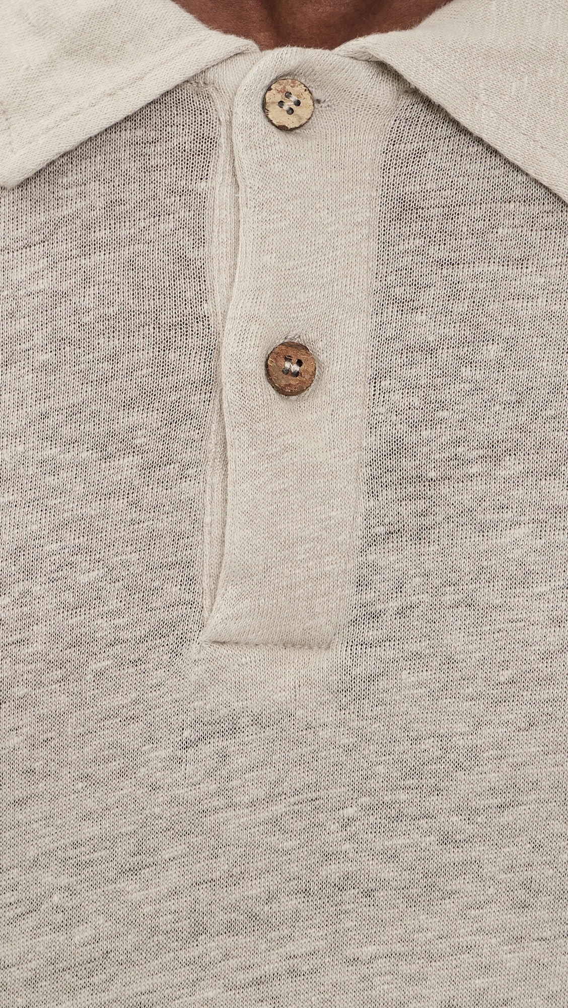 Linen Knit Polo Bone