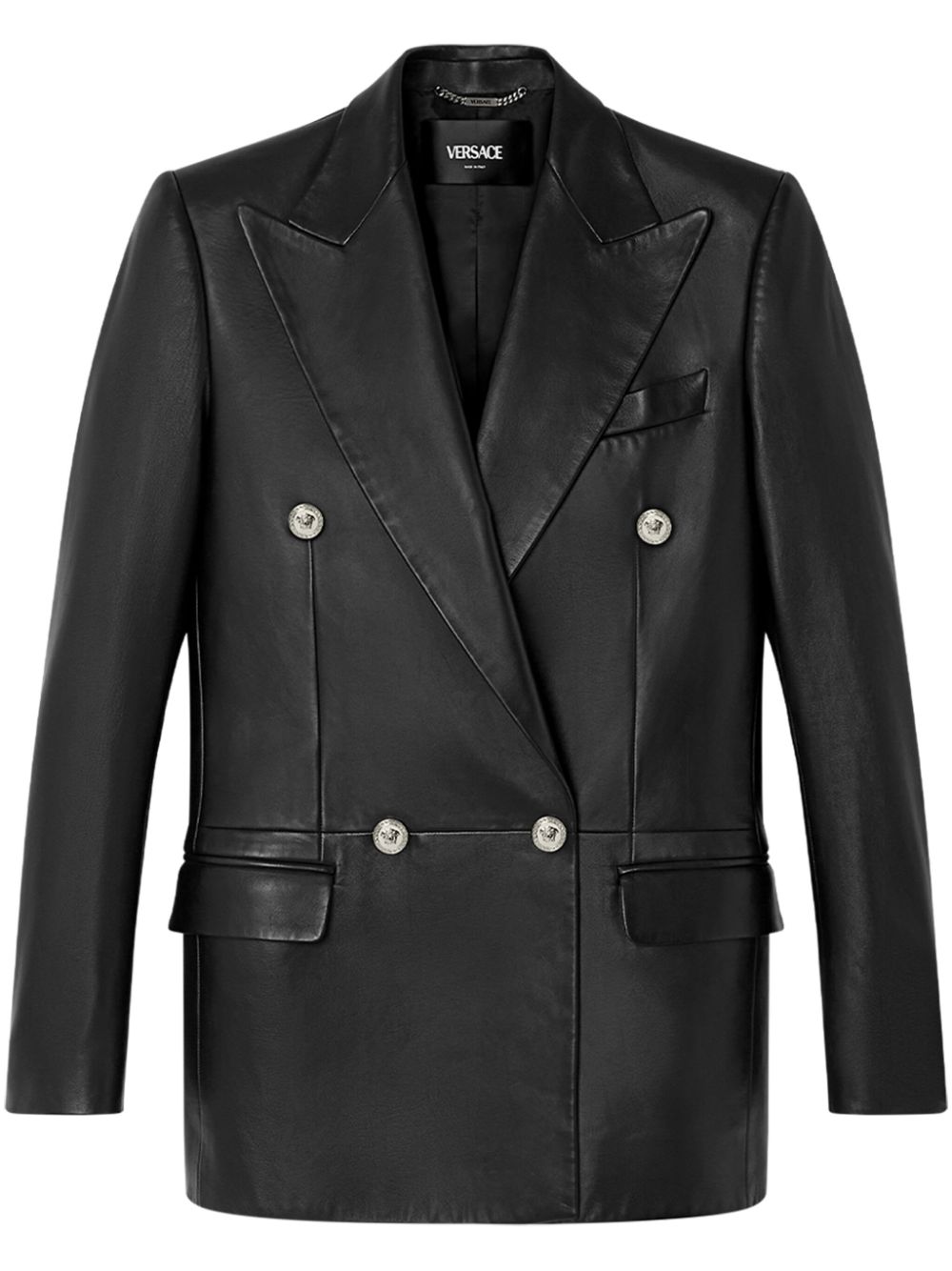 Leather blazer - Black