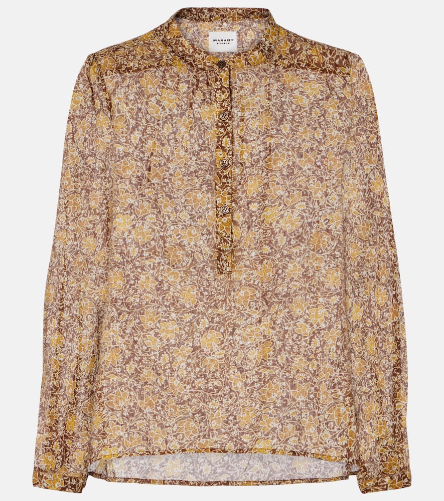 Maria floral cotton voile blouse