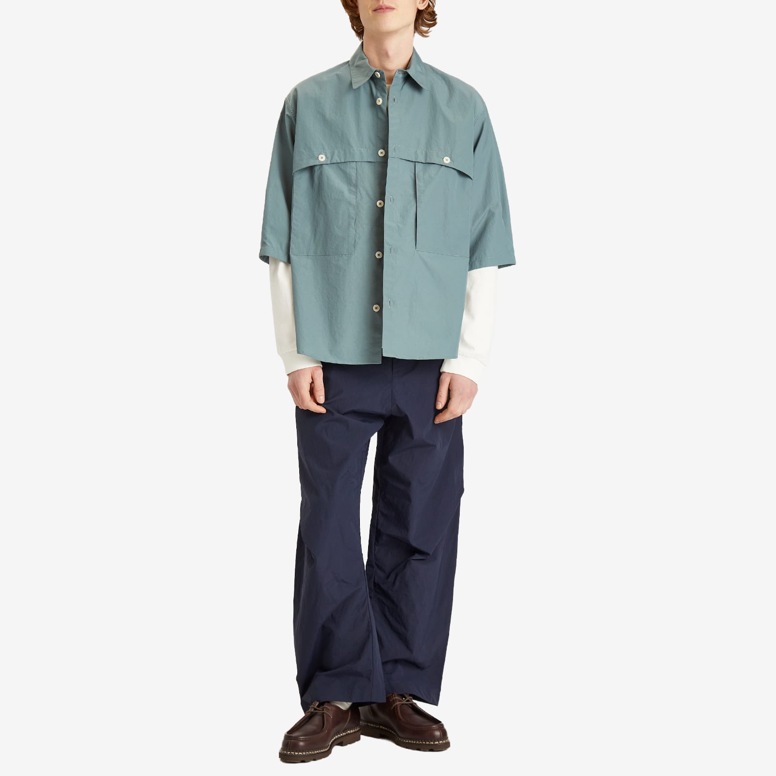 Men's Helix Nylon Trousers in Dark Navy