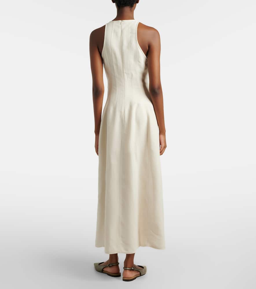 Cotton and silk maxi dress
