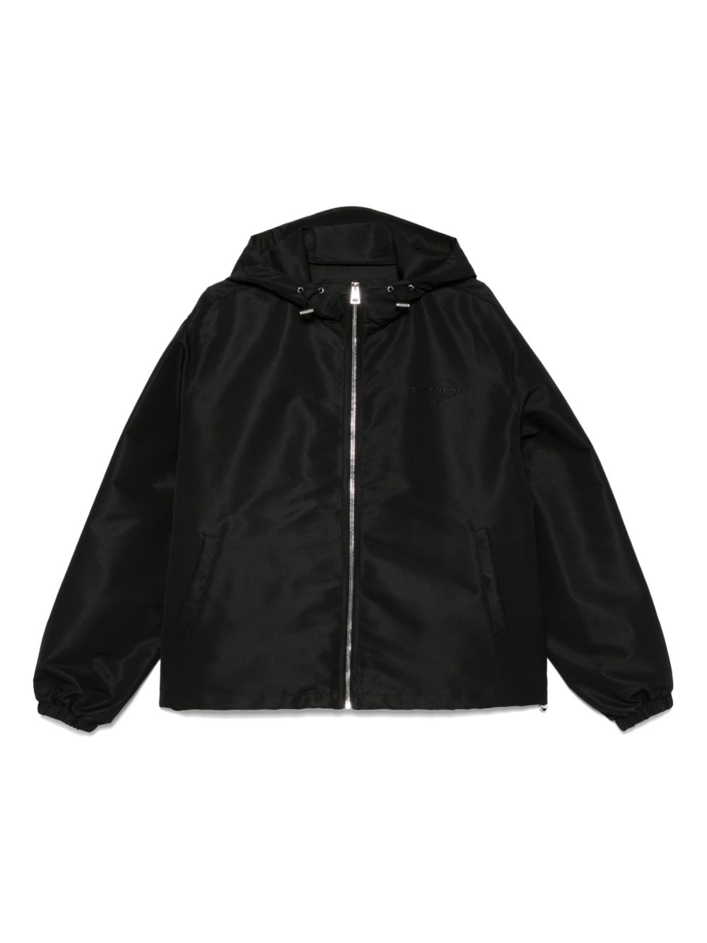 Zip-up hooded jacket - Black
